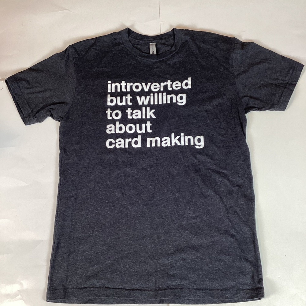 Introvert Womens T Shirt Top Size M Medium Stretch Comfort Soft Card Making